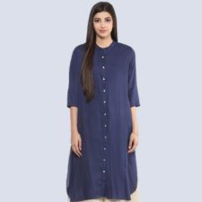 Plain navy kurta top